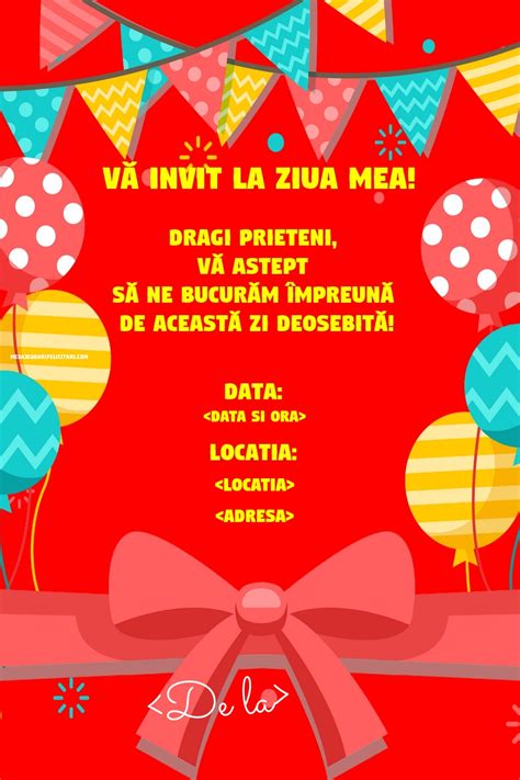 invitatii pentru ziua de nastere